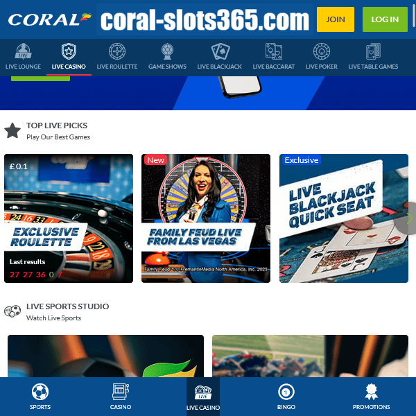 Coral Live Casino Top Picks