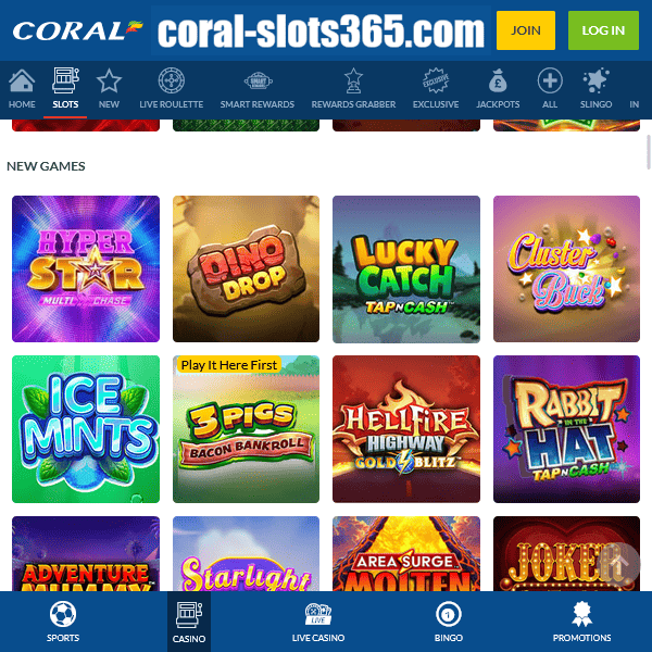 Coral Live Lounge Games