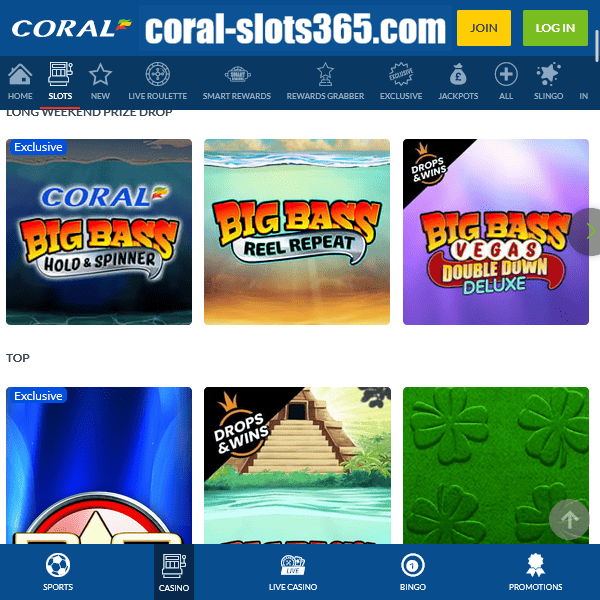 Coral Slots Prize Drop